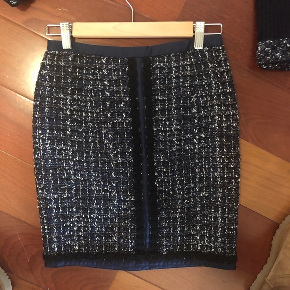 Tory Burch Annabelle Tweed Sweater Skirt Set - Picture 3 of 6